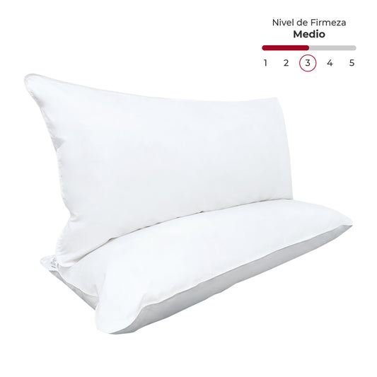 Almohada de Pluma de Ganso Medio